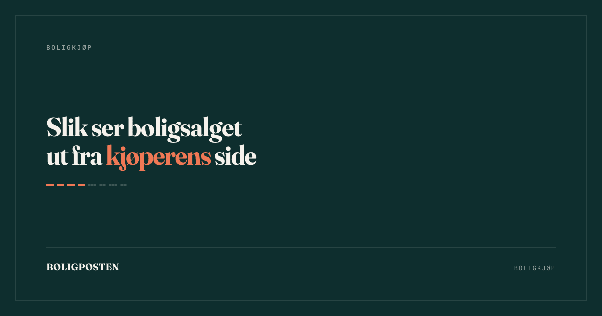 Cover Image for Slik ser boligsalget ut fra kjøperens side