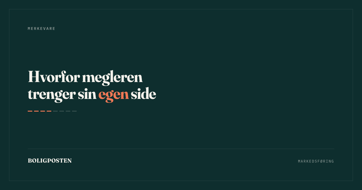 Cover Image for Derfor må du som megler ha Facebook Page (ikke profil) og bygge din egen merkevare