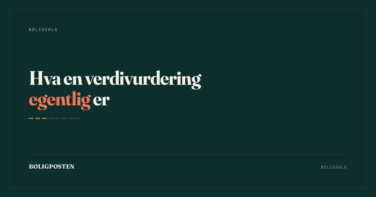 Cover Image for Hva en verdivurdering egentlig er